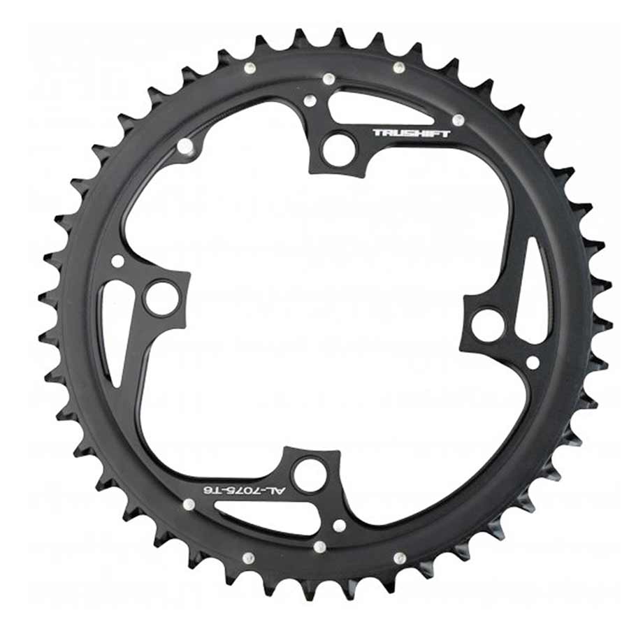 Truvativ 9 Speed Alloy 104mm BCD, 4-Bolt, Outer Chainring, For 22/33/44, Aluminum, Black, 11.6215.186.000