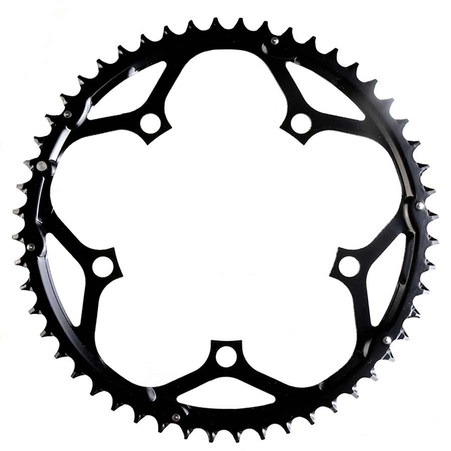 Truvativ 10 Speed 130mm BCD, 5-Bolt, Outer Chainring, For 30/42/52, Steel, Black, 11.6215.104.000