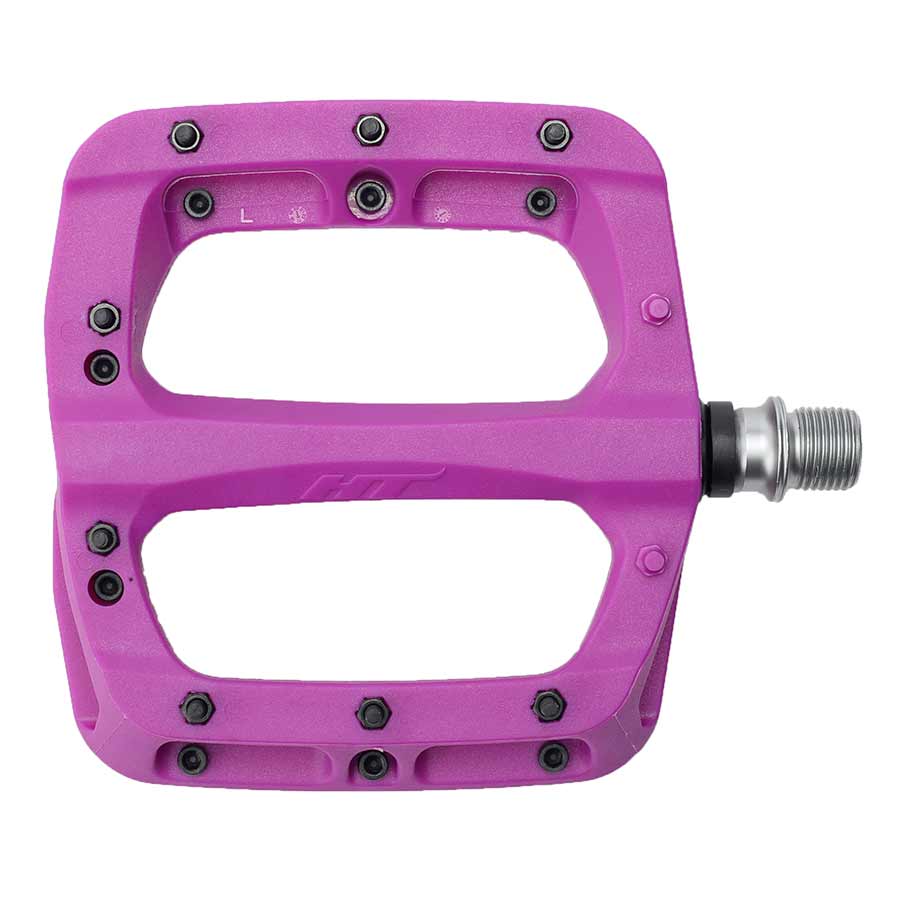 PA03A, Nano P, Platform Pedals, Body: Nylon, Spindle: Cr-Mo, 9/16'', Purple, Pair