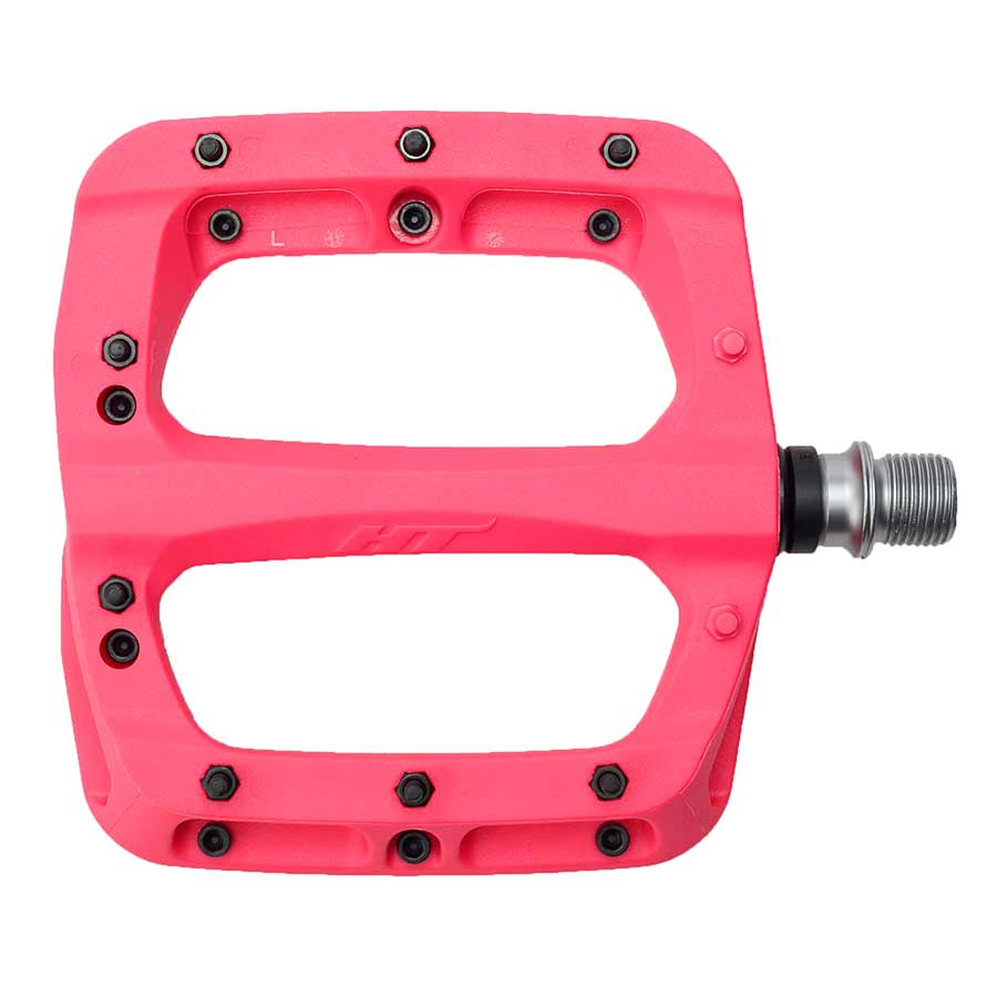 PA03A, Nano P, Platform Pedals, Body: Nylon, Spindle: Cr-Mo, 9/16'', Pink, Pair