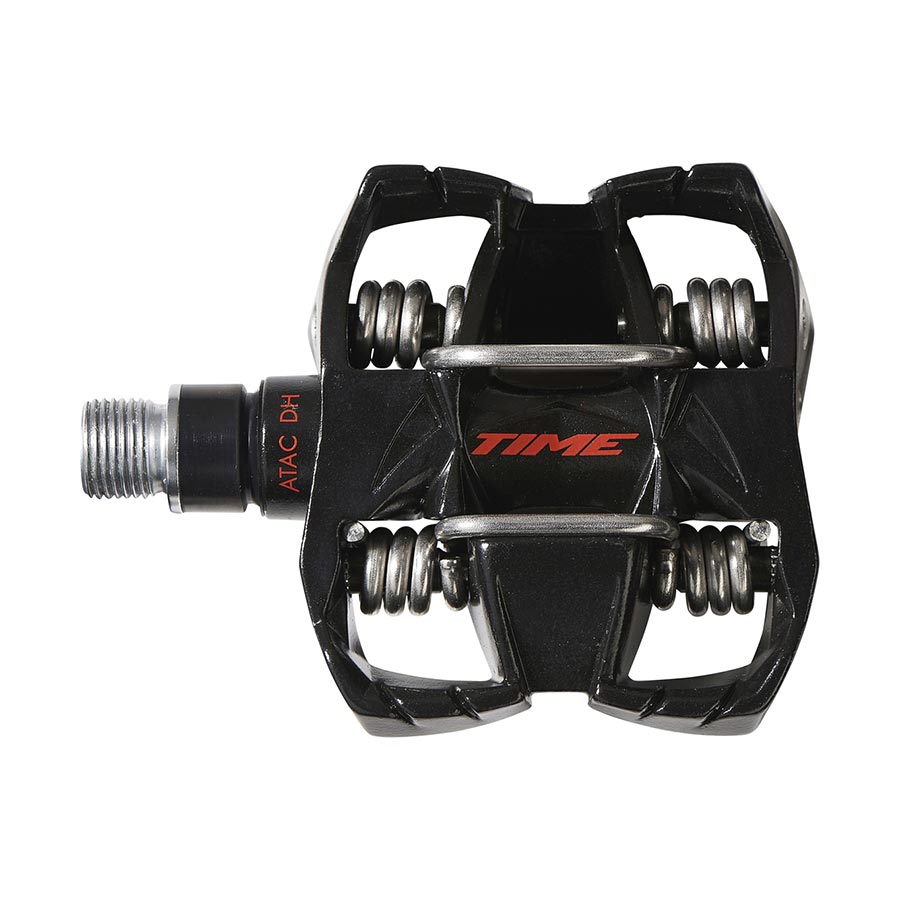 TIME ATAC DH 4 Clipless MTB Pedals, Body: Aluminum, Spindle: Steel, 9/16'', Black, Pair