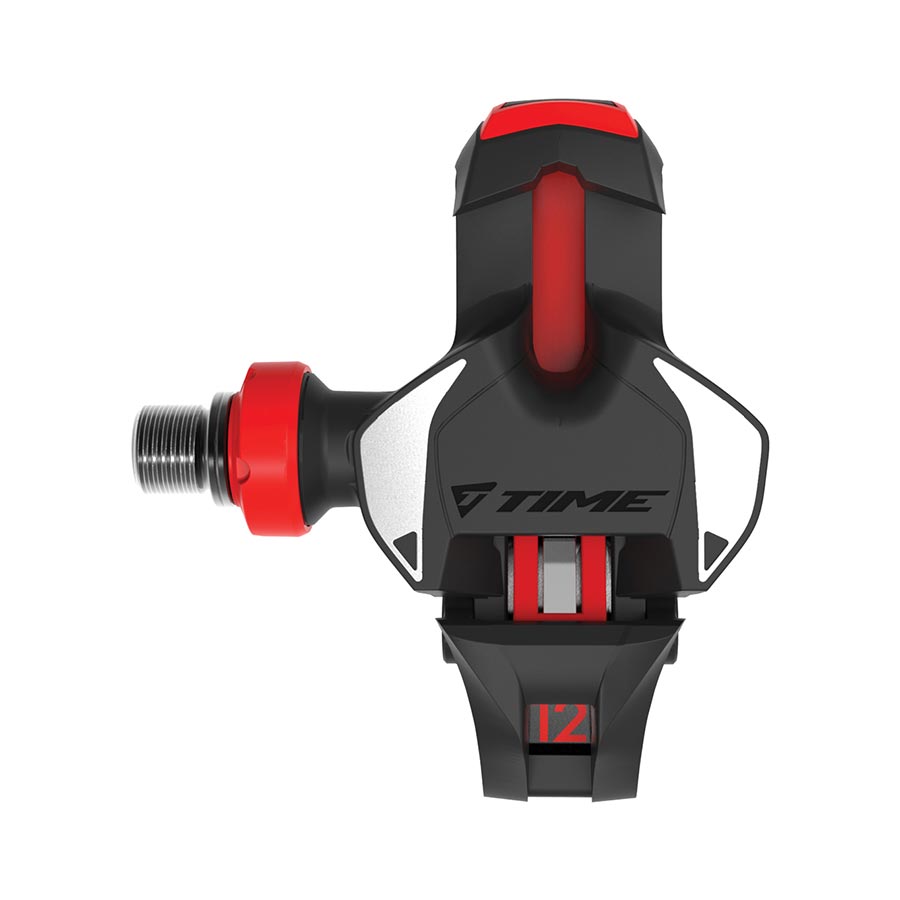 TIME Xpro 12 Clipless Road Pedals, Body: Carbon, Spindle: Titanium, 9/16'', Black/Red, Pair