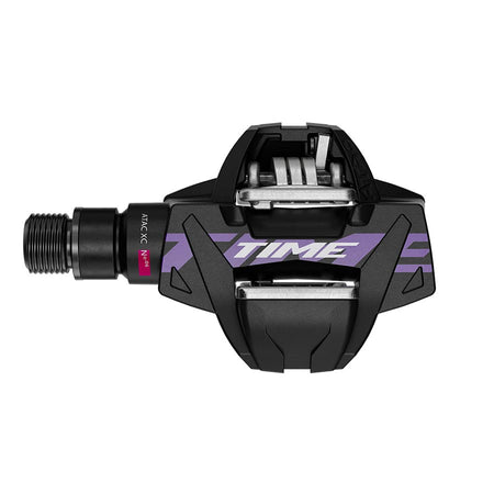 TIME XC 6 B1 Clipless MTB Pedals, Body: Composite, Spindle: Steel, 9/16'', Black Purple, Pair