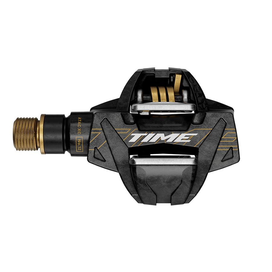 TIME XC 12 B1 Clipless MTB Pedals, Body: Carbon, Spindle: Titanium, 9/16'', Carbon Gold, Pair