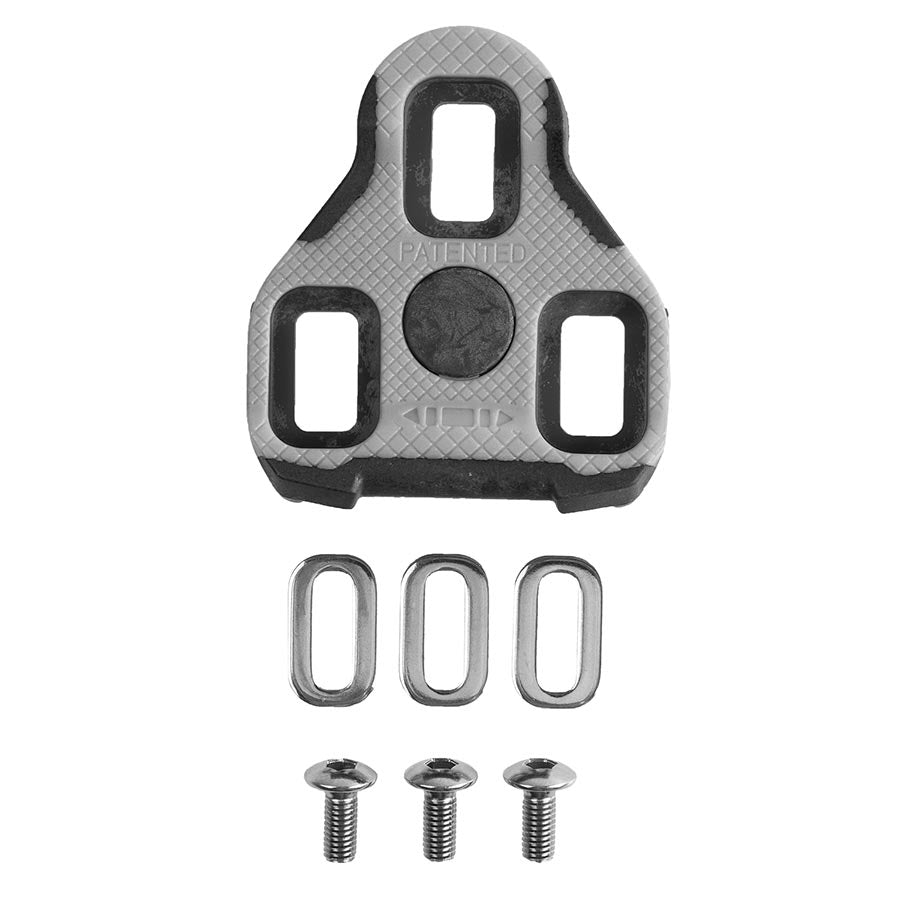 Exustar E-BLK11 Cleat Set, Compatibility: Keo Grip, Float: 0°, Grey