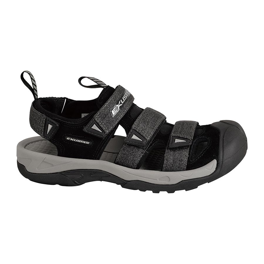 Exustar, E-SS515, Clipless Sandals, Black/Grey, 46-47 Euro or 13-13.5 US