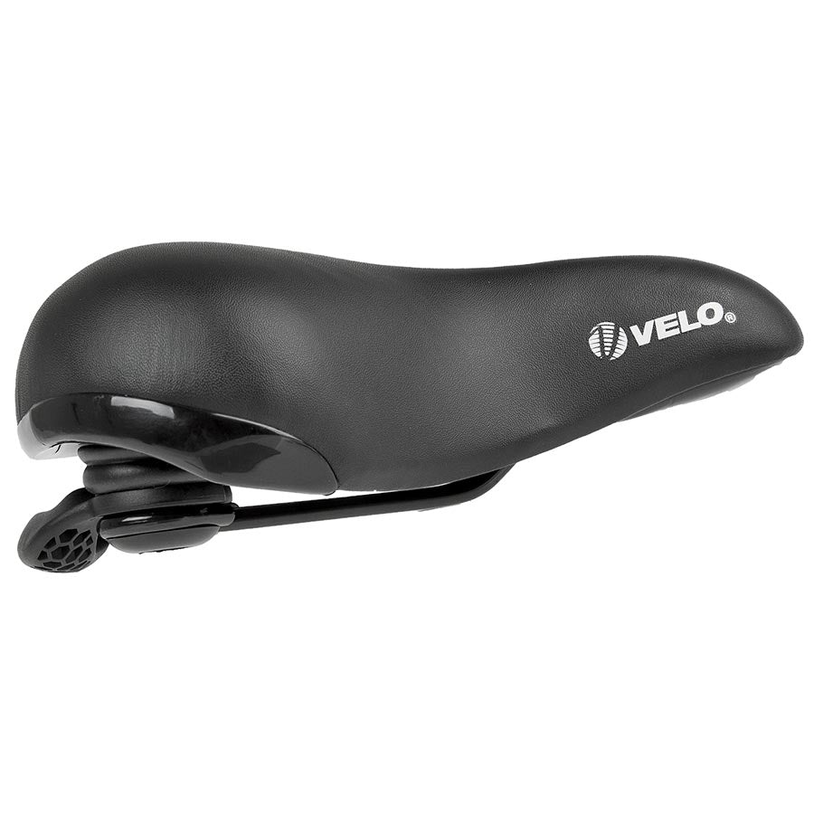 Velo Elasto Grip Comfort Recreational Saddle, 258 x 217mm, 725g, Black