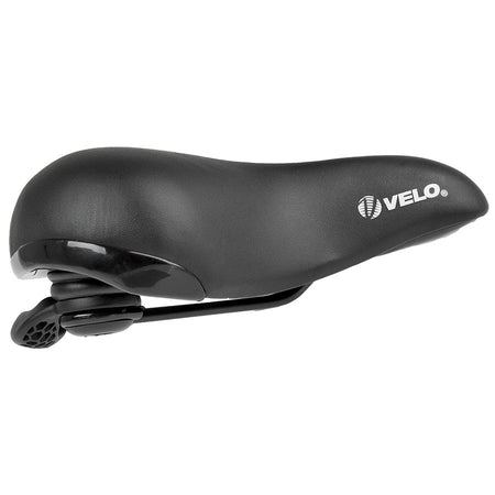 Velo Elasto Grip Comfort Recreational Saddle, 258 x 217mm, 725g, Black