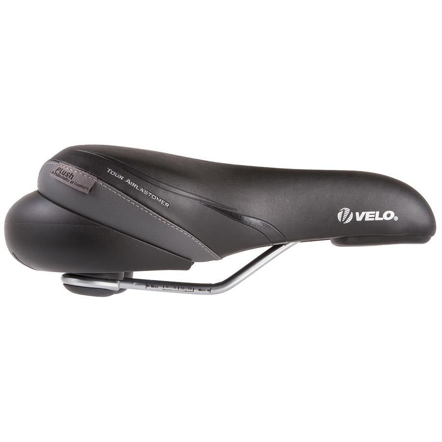 Velo, Tour Air-Lastomer Comfort, Saddle, 270 x 180mm, 665g, Black