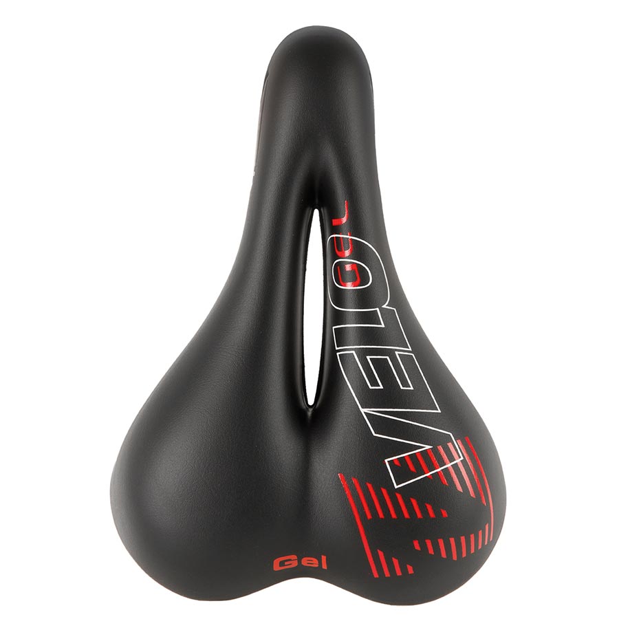 Velo, Plush Gel D1, Saddle, 267 x 168mm, 478g, Black