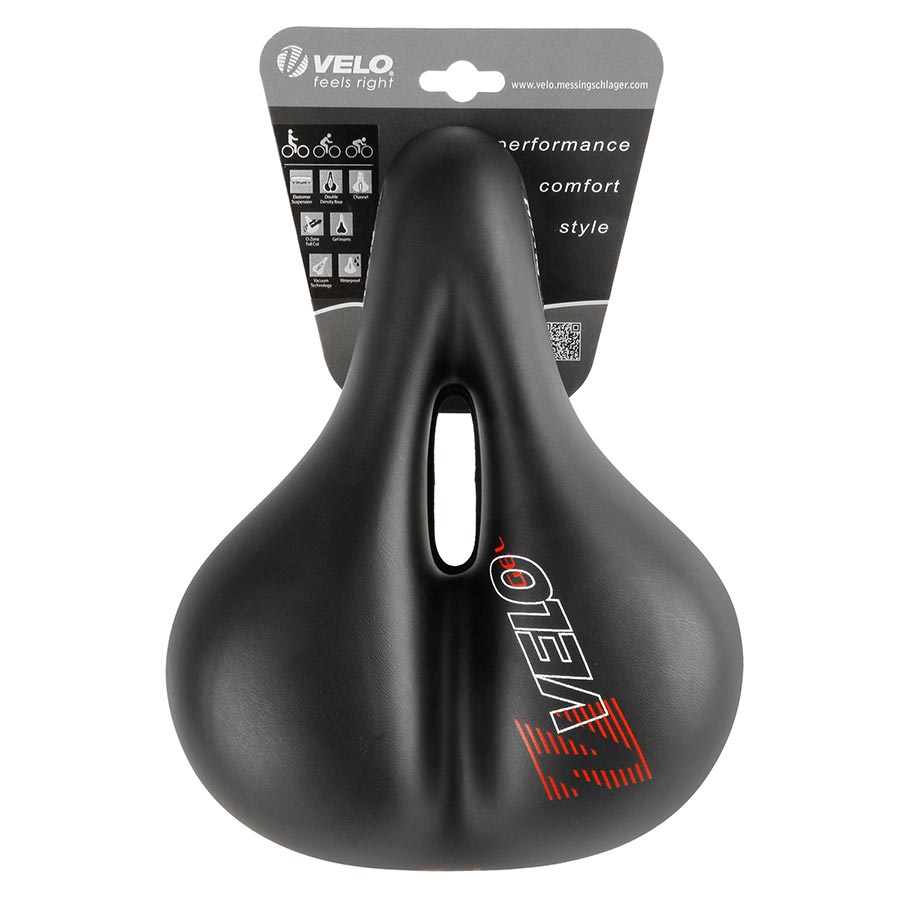 Velo, Plush Gel Elasto, Saddle, 275 x 213mm, Black