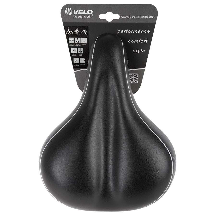 Velo, Plush Elasto MF, Saddle, 275 x 211mm, Black