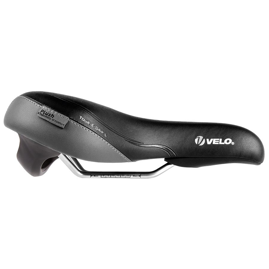 Velo, Tour E-Grip, Saddle, 287 x 190mm, 504g, Black