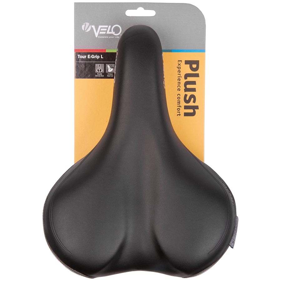 Velo, Tour E-Grip, Saddle, 287 x 190mm, 504g, Black