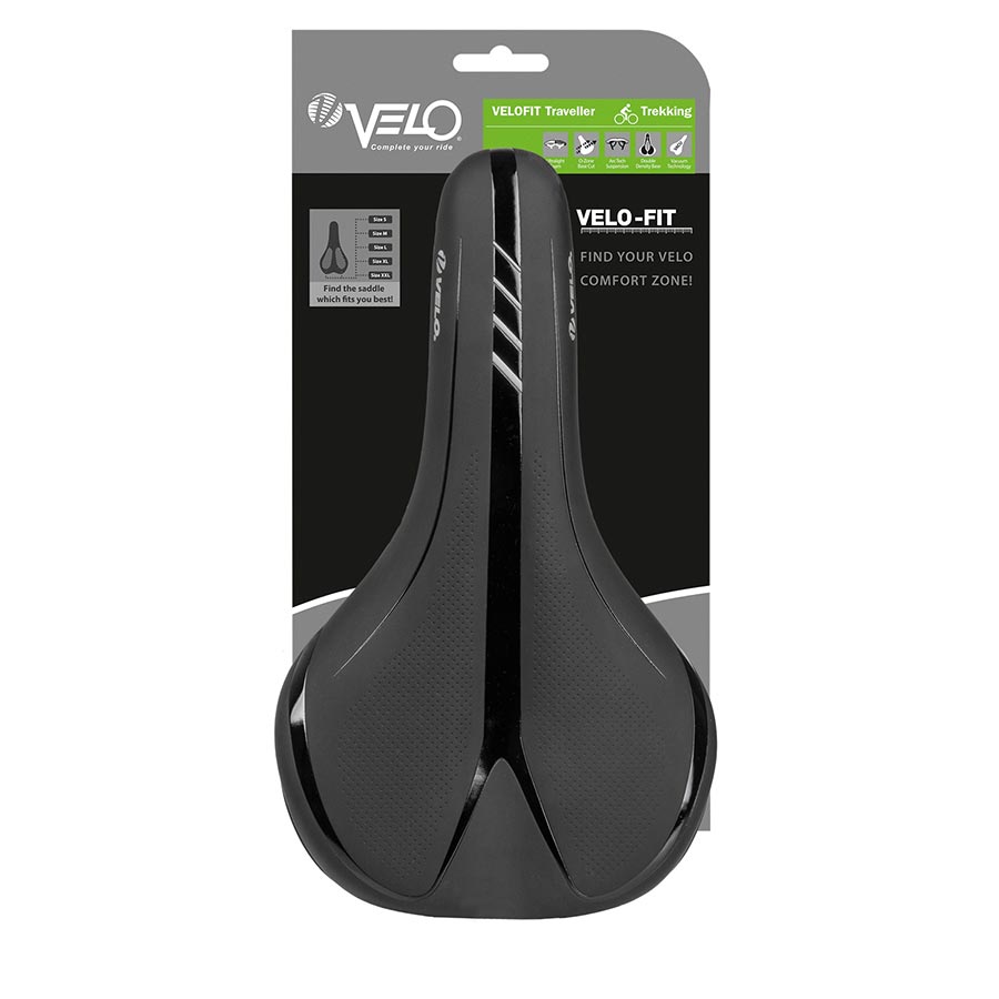 Velo, Fit Traveller, Saddle, 235 x 143mm, 282g, Black