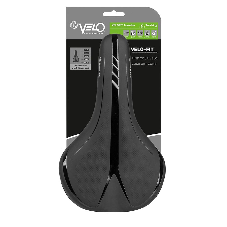 Velo, Fit Traveller, Saddle, 235 x 143mm, 282g, Black