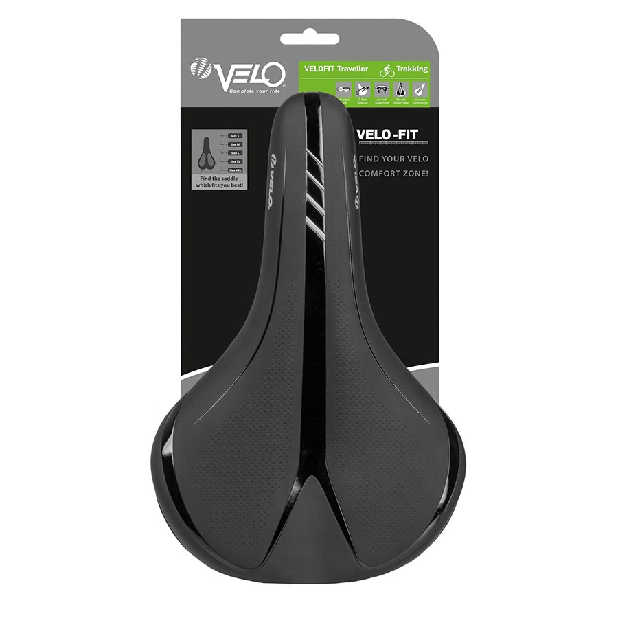 Velo, Fit Traveller, Saddle, 235 x 143mm, 282g, Black