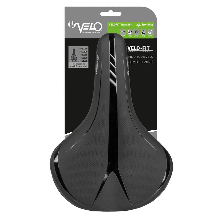 Velo, Fit Traveller, Saddle, 235 x 143mm, 282g, Black