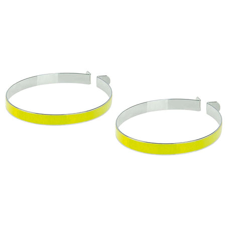 M-Wave Leg Bands, Steel Pant Clips, With reflective stripe, Neon