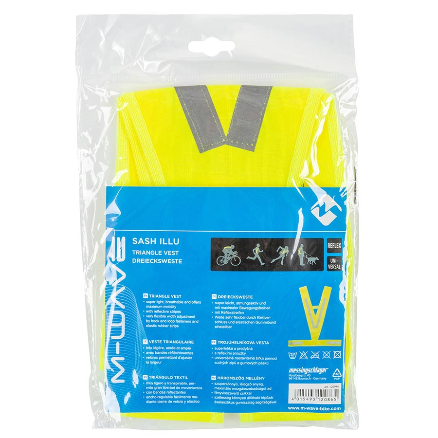 M-Wave Triangle Reflective, Reflective Triangle Sash, M/L