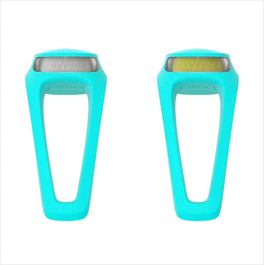 Knog Frog V3 Light, Front and Rear, Turquoise, Set