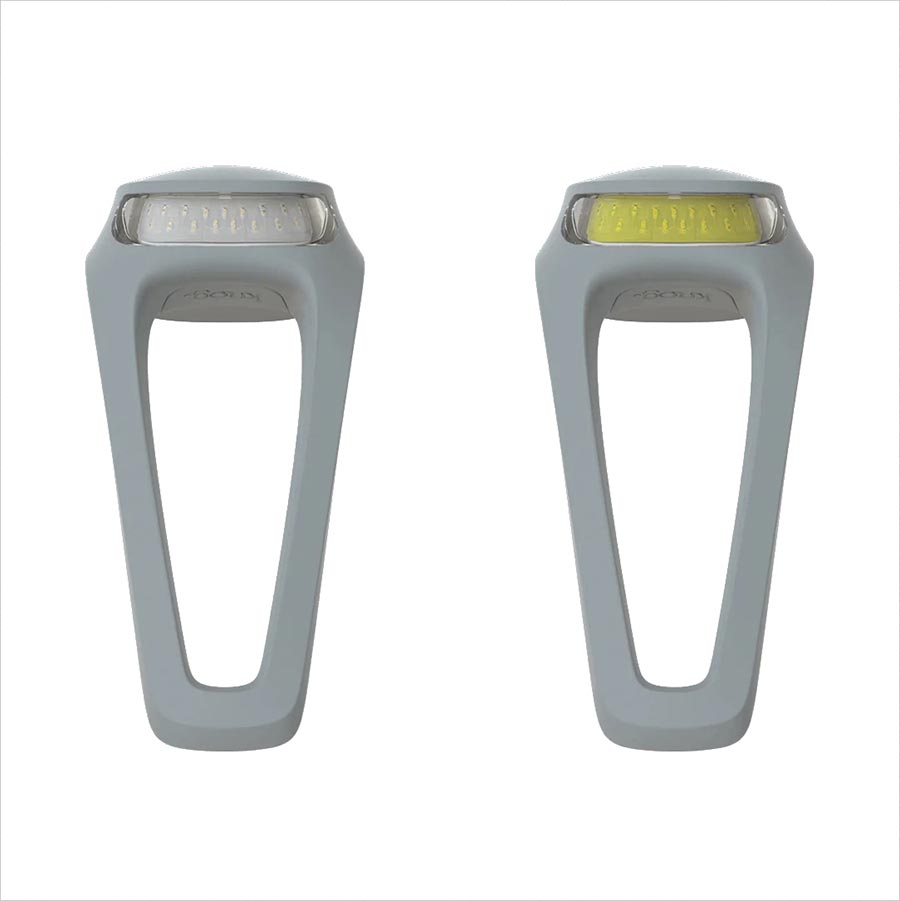 Knog Frog V3 Light, Front and Rear, Grey, Set