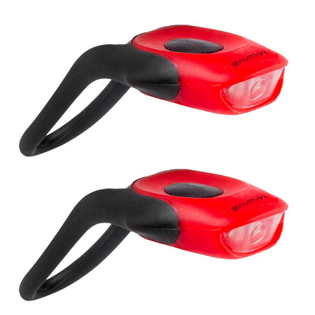 M-Wave Cobra Flashing Light Set, Front and Rear , Red