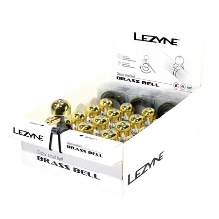 Lezyne Classic Brass Bell, Brass/Black, Small, 16pcs