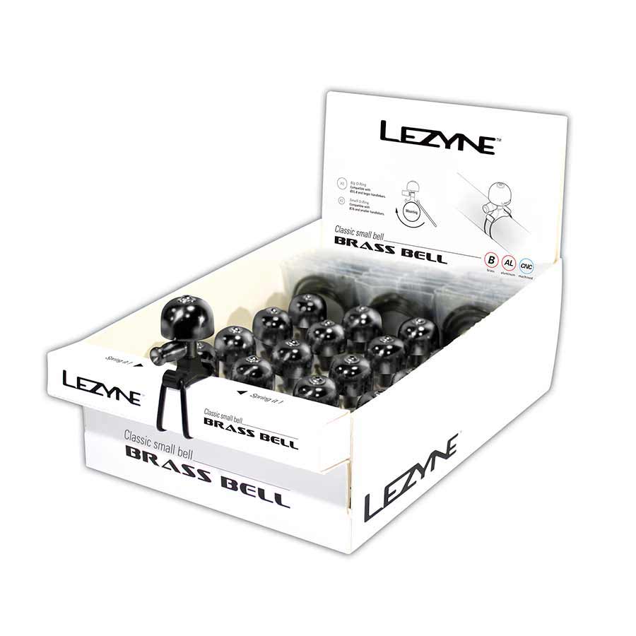 Lezyne Classic Brass Bell, Black/Black, Small, 16pcs