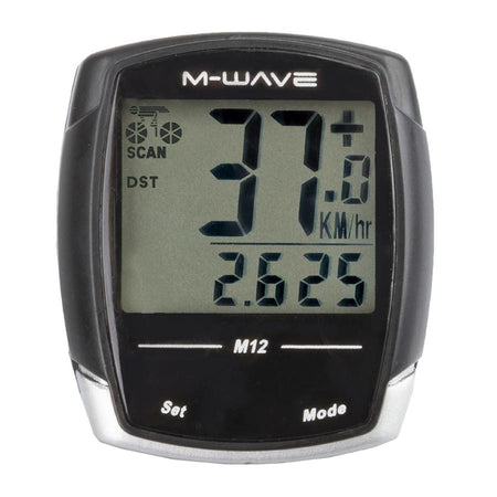 M-Wave M12 Bicycle Computer , Black