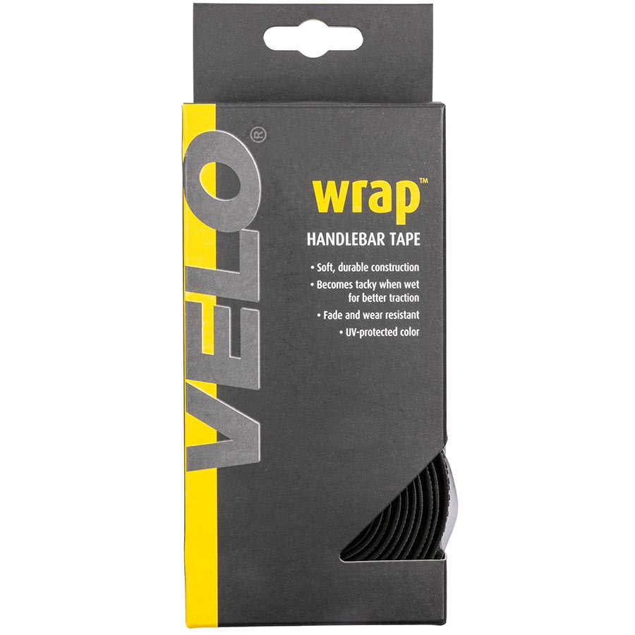 Velo, Wrap DZ1 Tape, Handlebar Tape, Black, Tacky Wrap Tearproof Textured