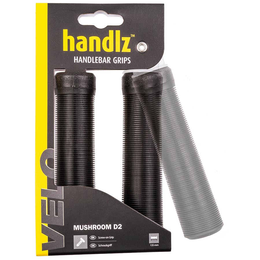 Velo Handlz Mushroom D2 Grips, 135mm, Black