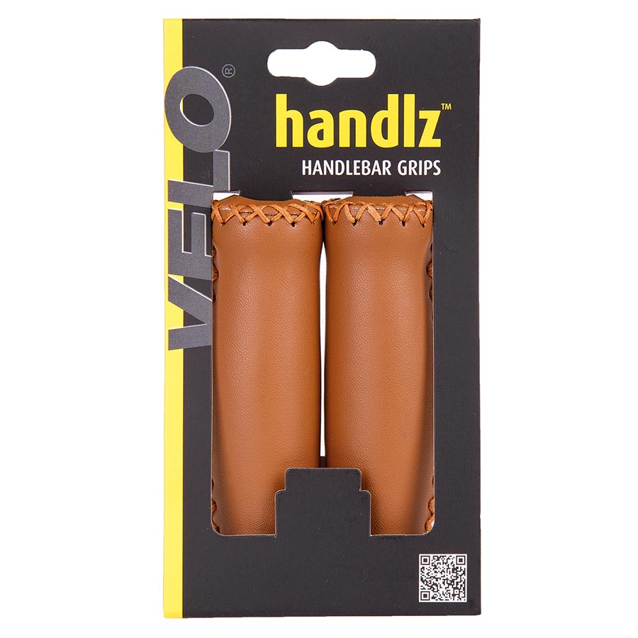 Velo, Handlz Retro, Grips, 125mm, Brown