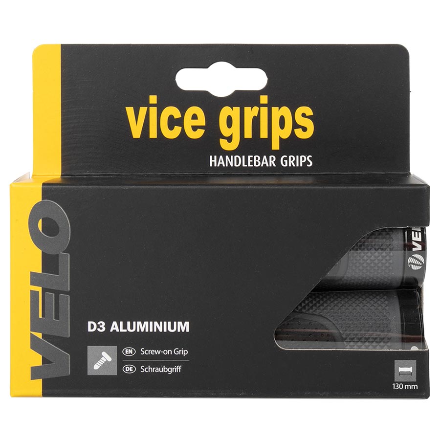 Velo, Vice Grips D3 Alu, Grips, 130mm, Black