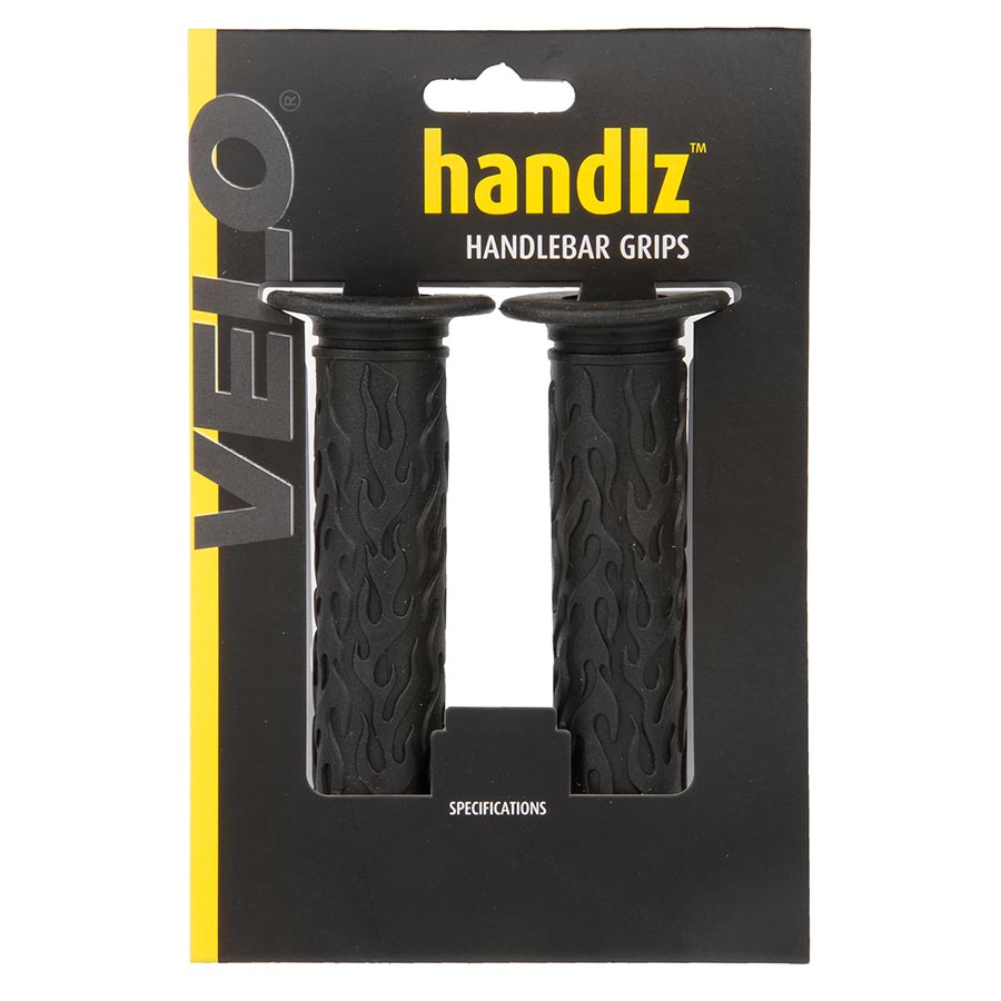 Velo Handlz Flames Grips, 135mm, Black