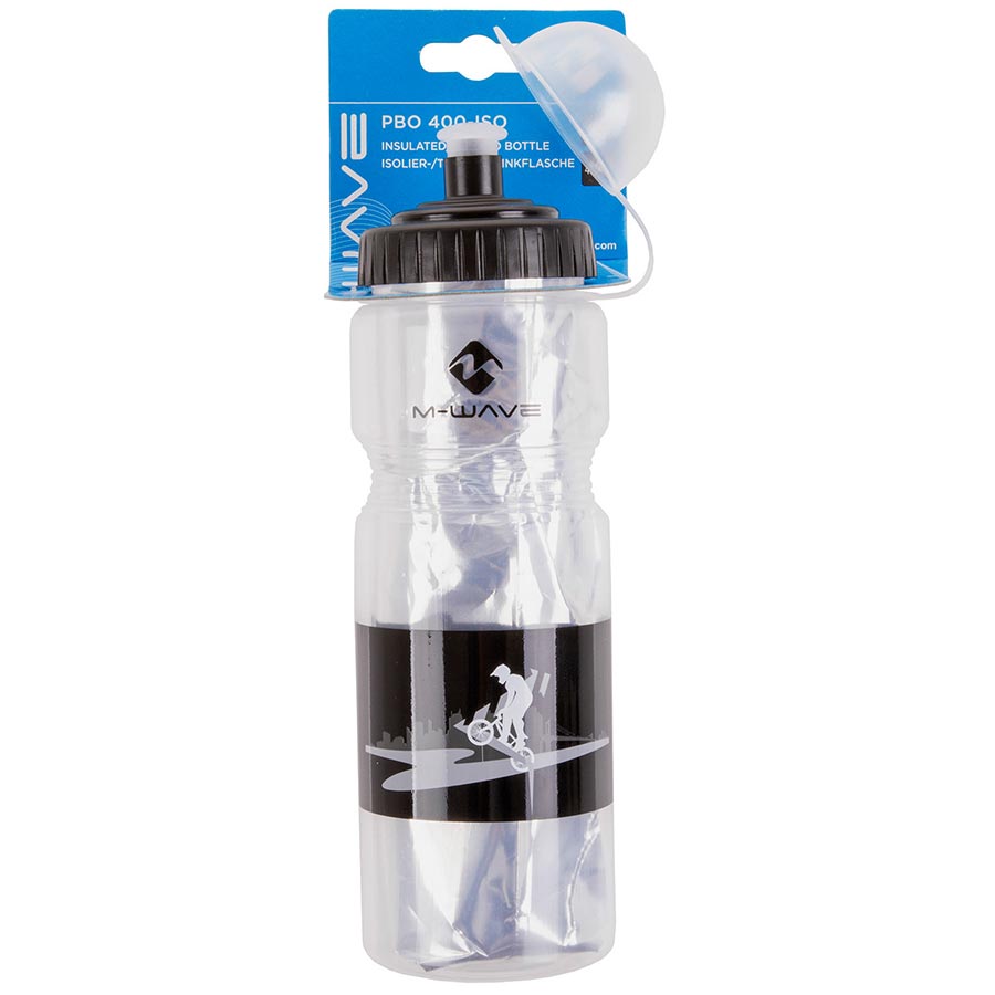 M-Wave, PBO 400, Water Bottle, 400ml / 13.5oz, Transparent Black