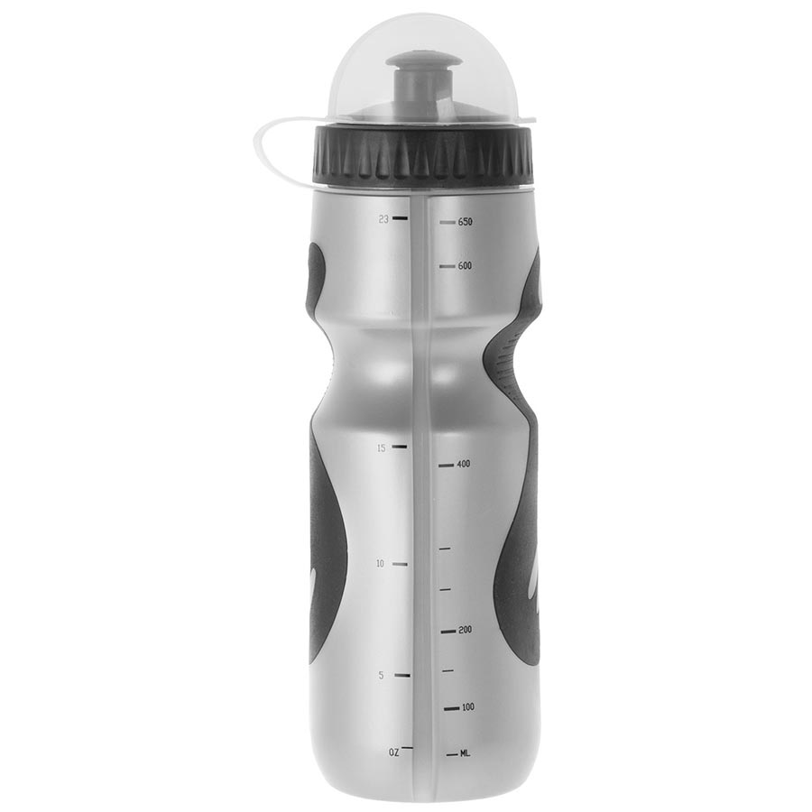 M-Wave Pro Grip, Water Bottle, 710ml / 24oz, Silver/Black