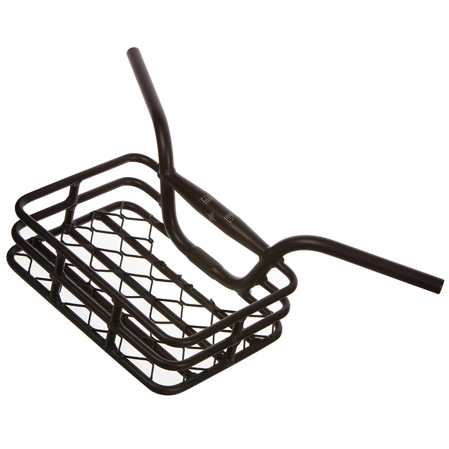 EVO, Brooklyn, Integrated Basket/Handlebar, Clamp size 31.8mm/upper & 25.4mm/lower, Width: 648mm, 230 X 335m, (9''x13.1'') Black, max weight 10kg/22lbs.