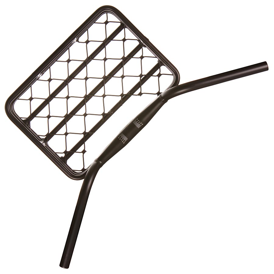 Evo Brooklyn Baskets, Integrated Basket/Handlebar, Clamp size 31.8mm/upper & 25.4mm/lower, Width: 648mm, 230 X 335m, (9''x13.1'') Black, max weight 10kg/22lbs.