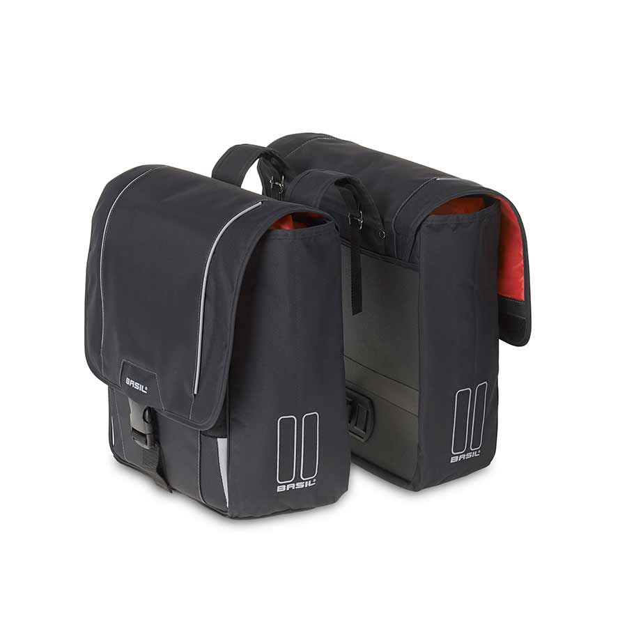 Basil Sport Design Double Bag Pannier, 32L, Black