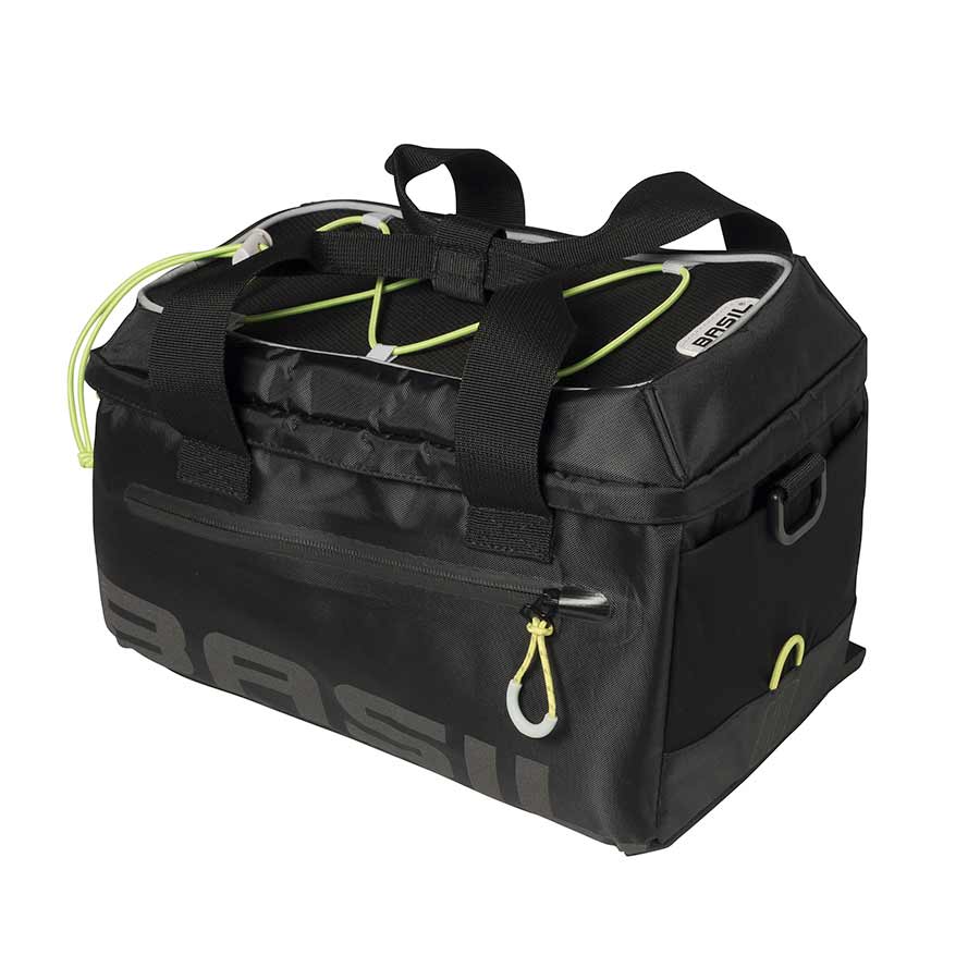 Basil Miles Trunk Bag, 7L, Black/Lime