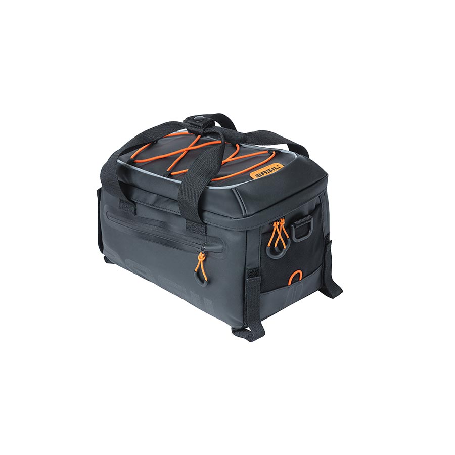 Basil Miles Trunk Bag, 7L, Black/Orange