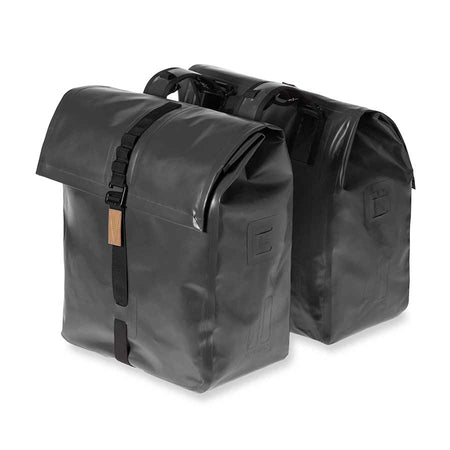 Basil Urban Dry Double Bag Pannier, Solid Black