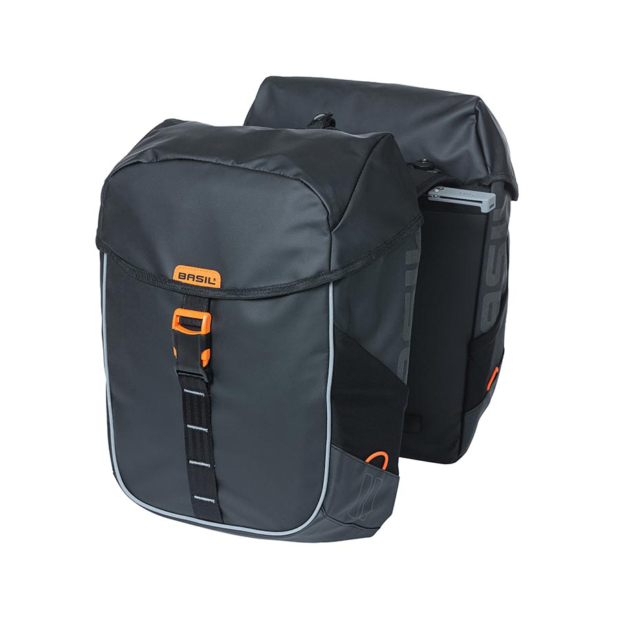 Basil, Miles MIK, Pannier, 34L, Black/Orange