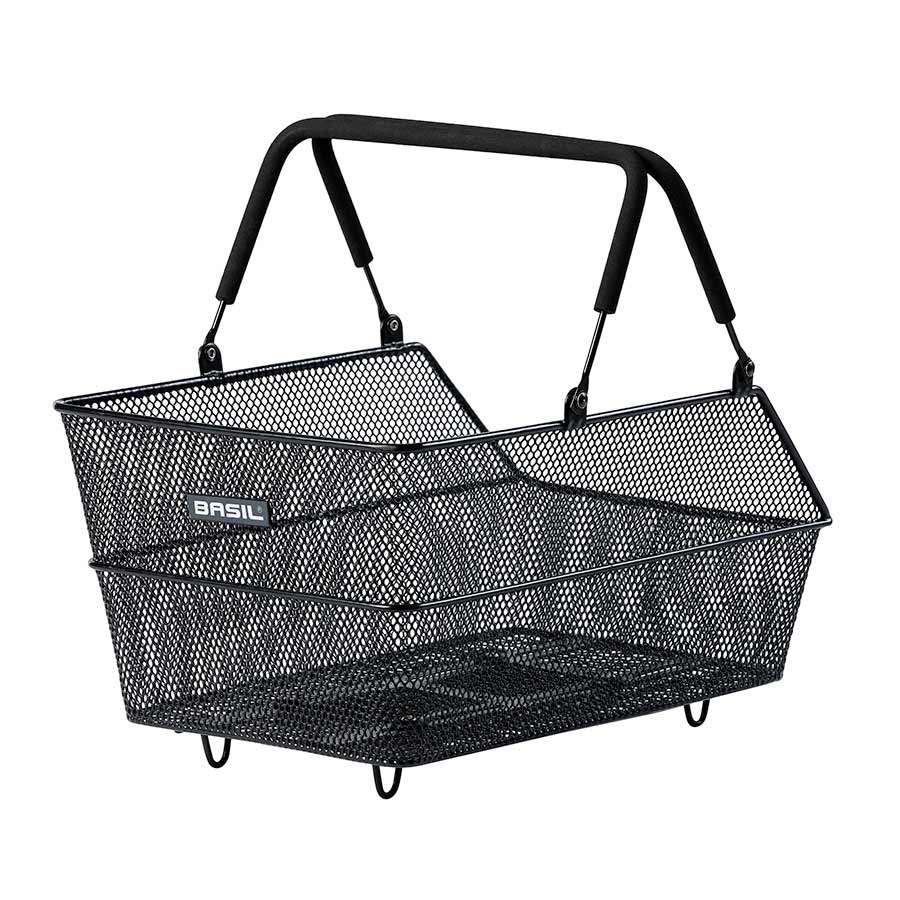 Basil Cento MIK Rear Steel Basket, 39x24x21 cm, Black