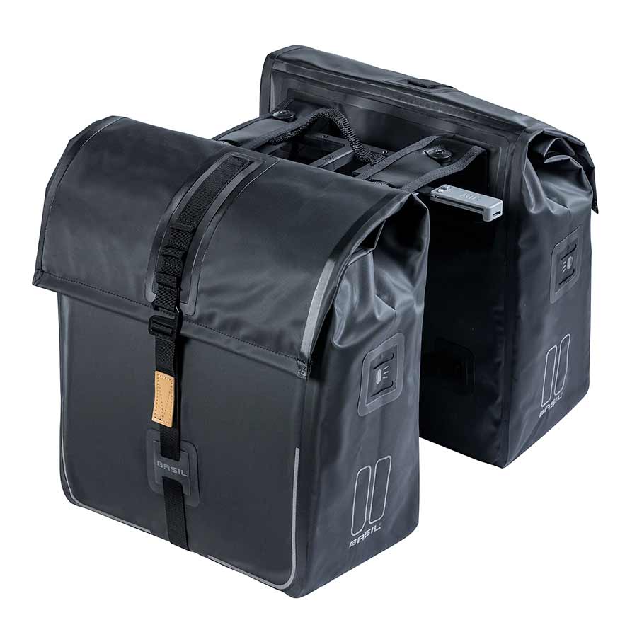 Basil Urban Dry MIK Double Bag Pannier, 50L, Black