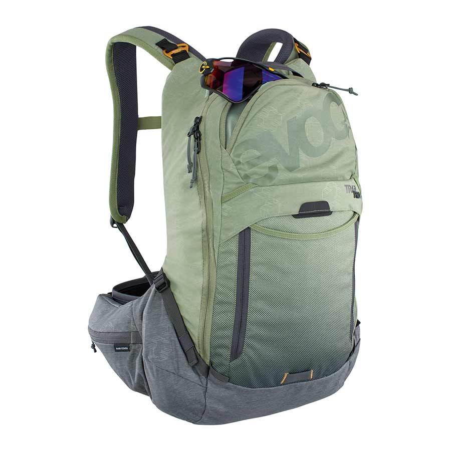 EVOC, Trail Pro 16, Protector backpack, 16L, Light Olive/Carbon Grey, SM