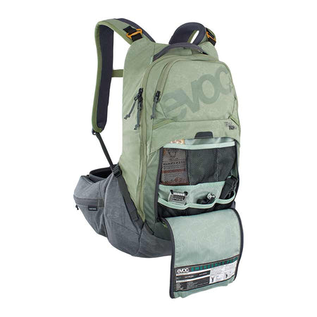 EVOC, Trail Pro 16, Protector backpack, 16L, Light Olive/Carbon Grey, SM