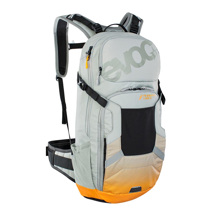 EVOC FR Enduro E-Ride 16 Backpack, Protector backpack, 16L, Stone/Bright Orange, ML