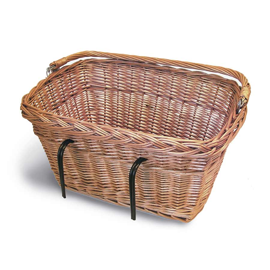 Basil Davos Front/Rear Basket, Varnished Natural